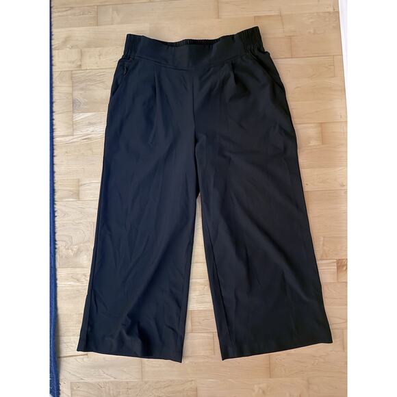 Quince Black Pull On Culotte Pants M - Picture 1 of 3